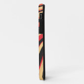 Red Black Pink Wavy Stripes Pattern Case-Mate iPhone Hülle (Hinten/Links)