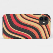 Red Black Pink Wavy Stripes Pattern Case-Mate iPhone Hülle (Rückseite (Horizontal))