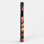 Red Black Pink Wavy Stripes Pattern Case-Mate iPhone Hülle (Hinten/Rechts)