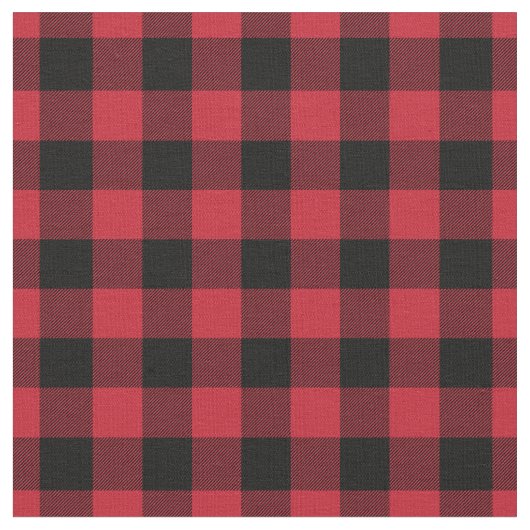 Red & Black Plaid Gingham Stoff (Nahaufnahme)