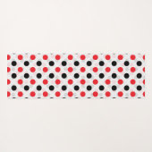 Red Black Polka Dots Textile Muster Design Yogamatte (Rückseite (Horizontal))