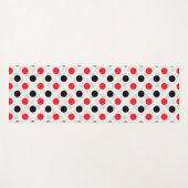 Red Black Polka Dots Textile Muster Design Yogamatte (Vorderseite (Horizontal))