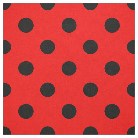Red Black Polka Dots Textile Stoff (Muster)