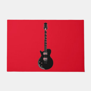 Red Black Pop Art Electric Gitarre Fußmatte