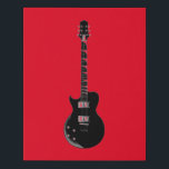 Red Black Pop Art Electric Gitarre Künstlicher Leinwanddruck<br><div class="desc">Musikinstrumente Graphic Designs Bilder</div>