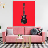 Red Black Pop Art Electric Gitarre Leinwanddruck (Insitu (Wohnzimmer))
