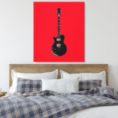 Red Black Pop Art Electric Gitarre Leinwanddruck (Insitu (Schlafzimmer))