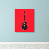 Red Black Pop Art Electric Gitarre Leinwanddruck (Insitu (Holzboden))