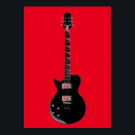 Red Black Pop Art Electric Gitarre Poster<br><div class="desc">Musikinstrumente Graphic Designs Bilder</div>