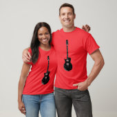 Red Black Pop Art Electric Gitarre T-Shirt (Unisex)
