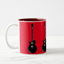 Red Black Pop Art Electric Gitarre