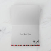 Red & Black Race Car Danke Karte (Innenseite)