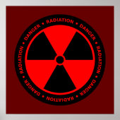 Red & Black Radiation Warning Poster (Vorne)