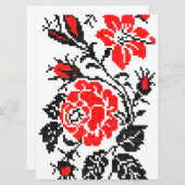 Red&Black Rose cross-stitch Russian Pattern (Vorne/Hinten)