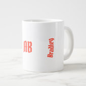 Red Black Rose Ring Jumbo Tasse (Vorderseite Rechts)