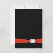 Red Black RSVP Card (Vorderseite)