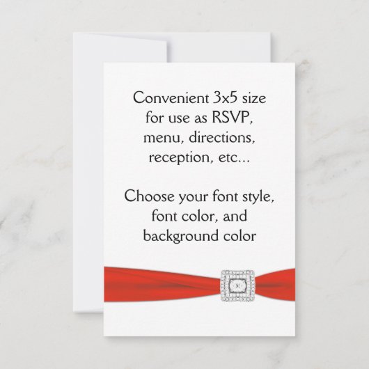 Red Black RSVP Card (Rückseite)