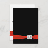 Red Black RSVP Card (Vorne/Hinten)