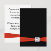 Red Black RSVP Card Karte (Vorne/Hinten)