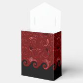 Red & Black Satin Curls Zelt Gefälligkeitsbox Geschenkschachtel (Geöffnet)
