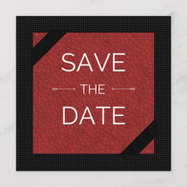 Red Black Save the Date
