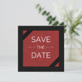 Red Black Save the Date (Stehend Vorderseite)