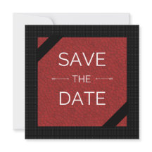 Red Black Save the Date