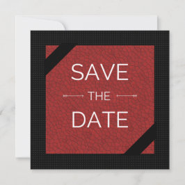 Red Black Save the Date