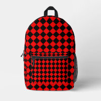 Red Black Schachbrett Diamond Pattern
