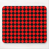 Red Black Schachbrett Diamond Pattern Mousepad (Vorne)