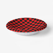 Red Black Schachbrett Diamond Pattern Pappteller (Gewinkelt)