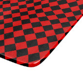 Red Black Schachbrett Diamond Pattern Schneidebrett (Ecke)
