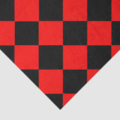 Red Black Schachbrett Diamond Pattern Seidenpapier (Ausschnitt)
