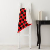 Red Black Schachbrett Diamond Pattern Sherpadecke (Beispiel)