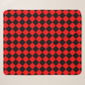 Red Black Schachbrett Diamond Pattern Sherpadecke (Vorderseite (Horizontal))