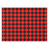 Red Black Schachbrett Diamond Pattern Tischdecke (Vorderseite (Horizontal))
