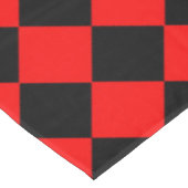 Red Black Schachbrett Diamond Pattern Tischdecke (Schrägansicht)