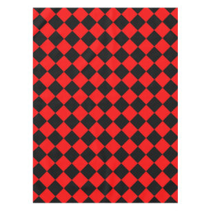 Red Black Schachbrett Diamond Pattern Tischdecke