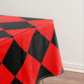 Red Black Schachbrett Diamond Pattern Tischdecke (Beispiel)