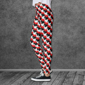 Red Black Scottie Dog Pattern Leggings