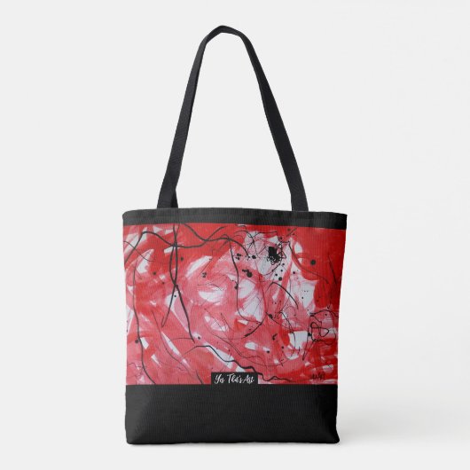 RED&BLACK SCRIBBLE: Tasche (Rückseite)