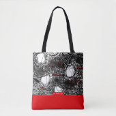 Red&Black Scribble, Tragetaschen Mit Langen Träger Tasche (Vorderseite)