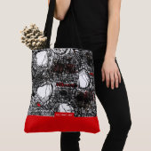 Red&Black Scribble, Tragetaschen Mit Langen Träger Tasche (Von Nahem)