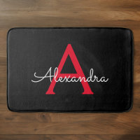 Red Black Script Giron Monogram Name