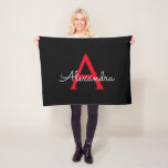 Red Black Script Giron Monogram Name Fleecedecke<br><div class="desc">Schwarz und Rot Monogramm Name Fleece Blanket. Das macht den perfekten 16 Geburtstag,  Hochzeit,  Brautparty,  Jubiläum,  Babydusche oder Junggeselinnen-Abschied Geschenk für jemanden,  der Lieben glamourösen Luxus und schicke Stile.</div>
