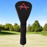 Red Black Script Giron Monogram Name Golf Headcover<br><div class="desc">Schwarz und Rot Einfache Script Monogram Name Golf Driver Cover. Das macht den perfekten 16 Geburtstag,  Hochzeit,  Brautparty,  Jubiläum,  Babydusche oder Junggeselinnen-Abschied Geschenk für jemanden,  der Lieben glamourösen Luxus und schicke Stile.</div>