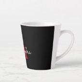 Red Black Script Giron Monogram Name Milchtasse (Rechts)