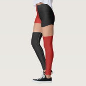 Red Black Shorts Knee Socks Name Roller Derby Leggings (Links)