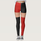 Red Black Shorts Knee Socks Name Roller Derby Leggings (Vorderseite)