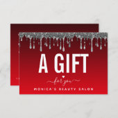 Red & Black Silver Glitzer Driving Beauty Salon (Vorne/Hinten)